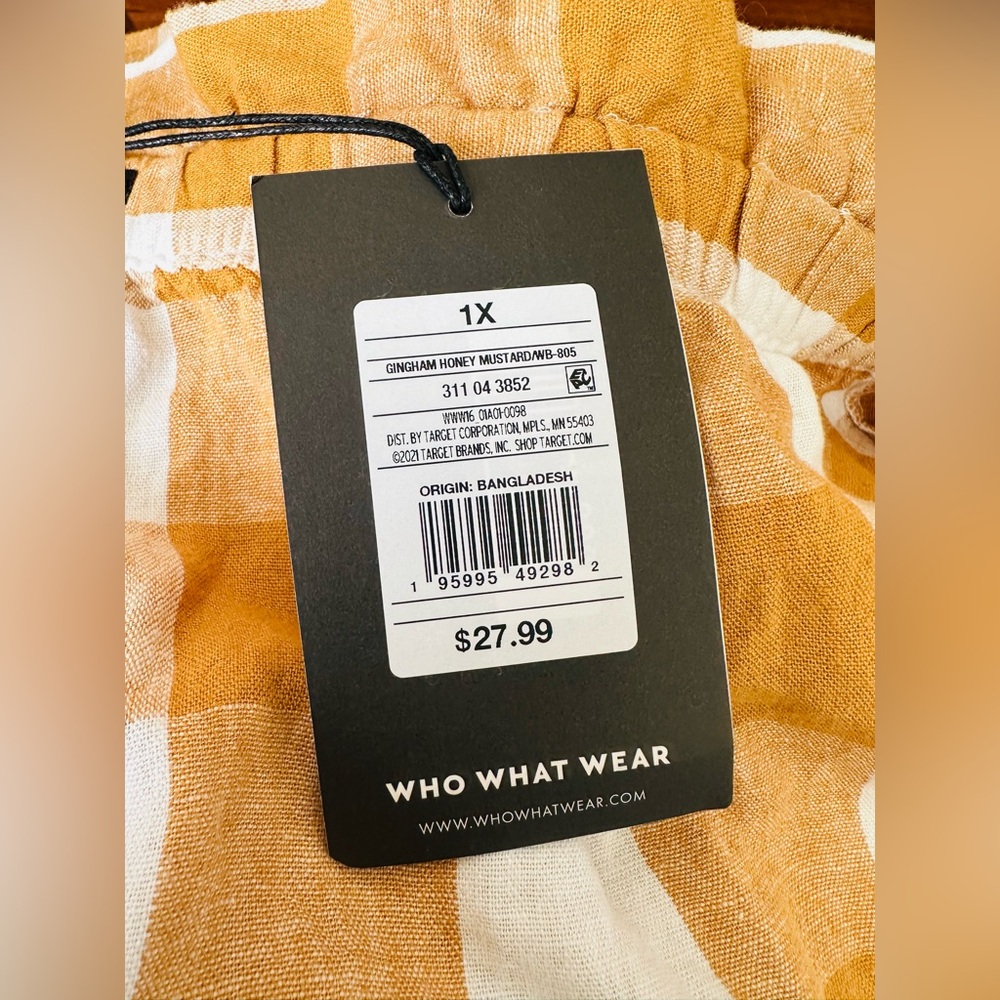Shorts Who What Wear (Target) Gingham Honey Mustard Various Sizes - Picture 3 of 3